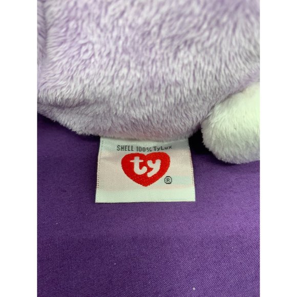 TY 2011 Springy Plushie Lavender Purple Bunny Plush Pink Feet 12” - Picture 6 of 9
